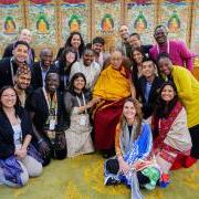 CU students with the Dalai Lama