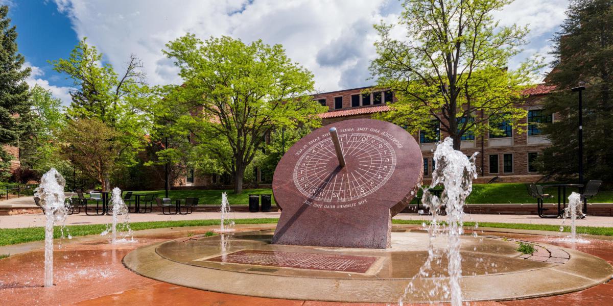 Sundial on campus