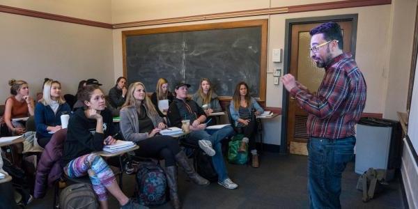 Professor teaching a class