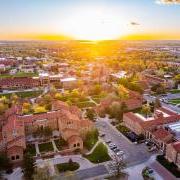 sunrise over campus